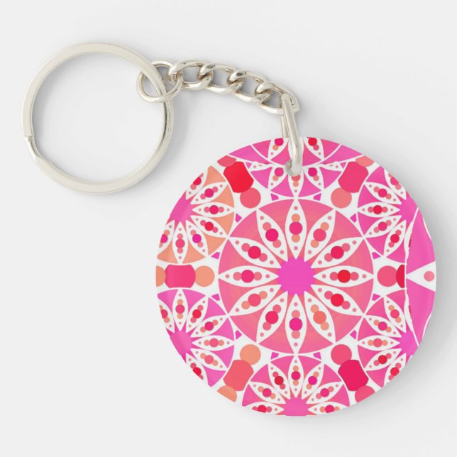 Mandala mönster, rosa- och korallskärnor (Framsidan)