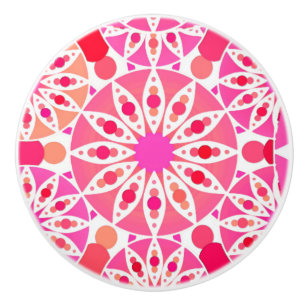 Mandala mönster, rosa- och korallskärnor knopp