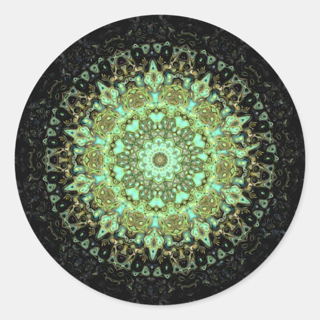 Mandala monster runt klistermärke (Framsida)