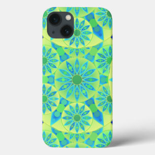 Mandala mönster, turkos, blått, kalkgrönt
