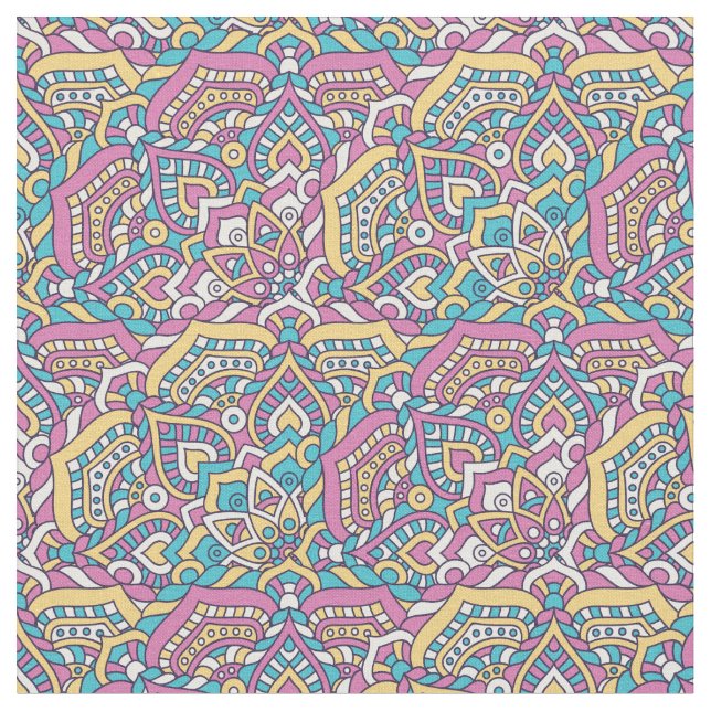 Mandala Mönster Tyg (Närbild)