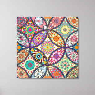 Mandala Mönster - Wrapped Canvas