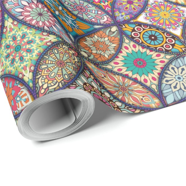 Mandala Mönster - Wrapping Papper Presentpapper (Rulle Hörn)