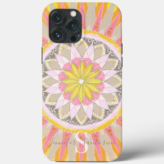 Mandala MorgSol Monogrammed iphone case (Baksida)