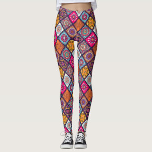 Mandala/Moroccan Tile Mönster Leggings