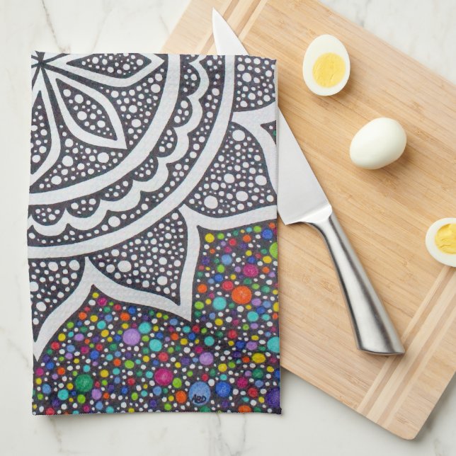 Mandala Mosaic 2025 Kökshandduk (Vikt i Fjärdedel)