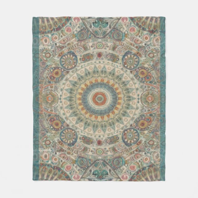 Mandala Mosaic Fleece Blanket (Framsidan)