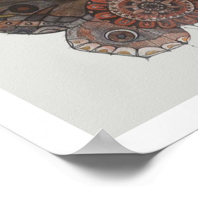 Mandala moth poster av Shelley (Hörn)