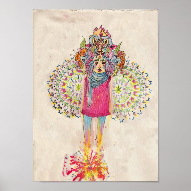 Mandala Mushroom Poster (Framsidan)