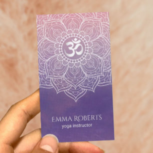 Mandala Namaste för lotusblomma för Visitkort