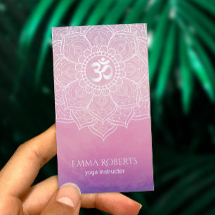 Mandala Namaste för lotusblomma för Visitkort