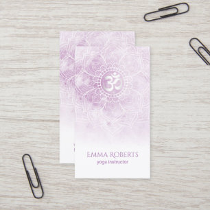 Mandala Namaste för lotusblomma för Visitkort