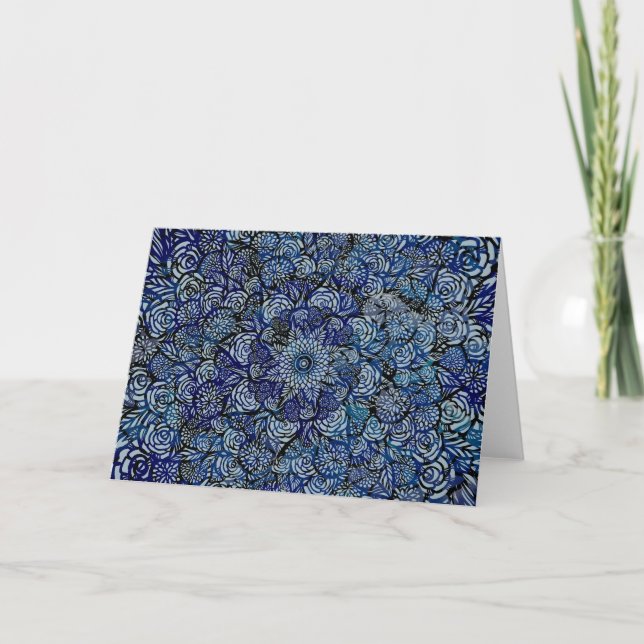 Mandala Nature Blommigt Kort (Framsida)
