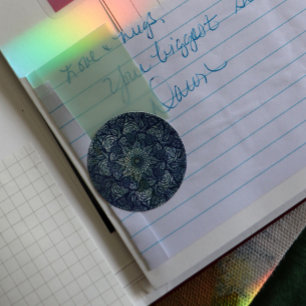 Mandala Nature Blommigt Runt Klistermärke