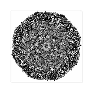Mandala Nature Blommigt Stämpel
