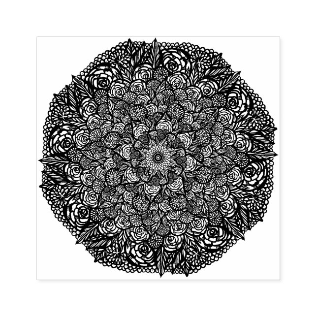 Mandala Nature Blommigt Stämpel (Tryck)