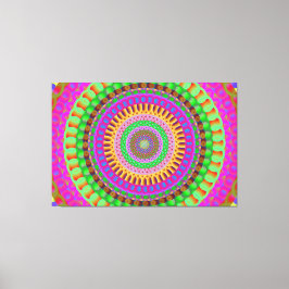 Mandala Neon Twist Stretched Kanvastryck