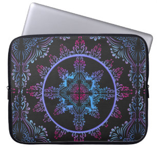Mandala Night Flower Laptop Fodral