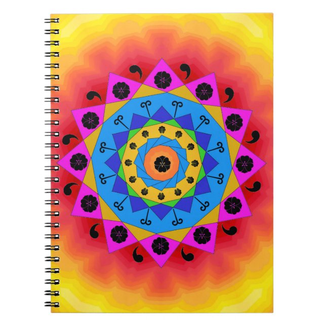 Mandala Notebook Anteckningsbok (Framsidan)
