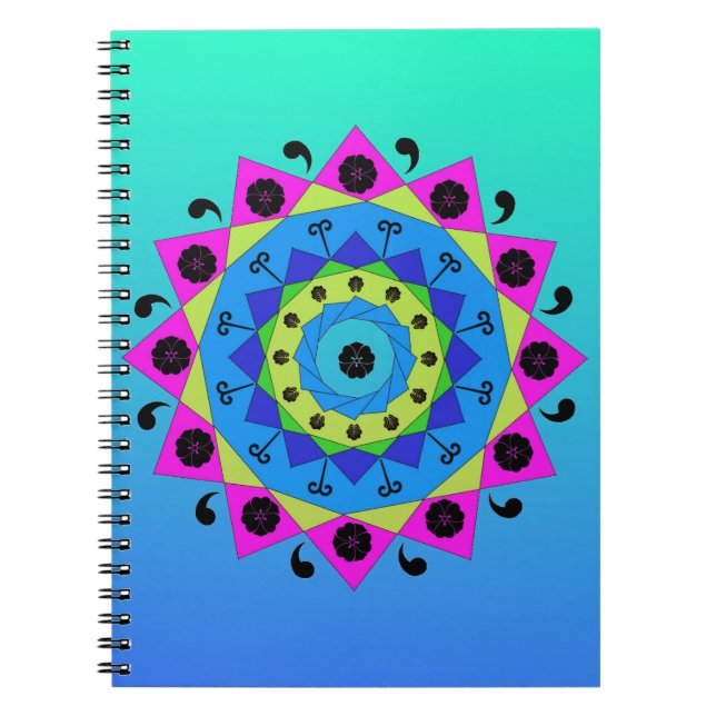 Mandala Notebook Anteckningsbok (Framsidan)