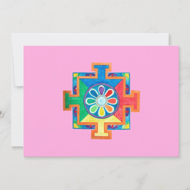 Mandala of Creation Watercolor Inbjudningar (Framsida)
