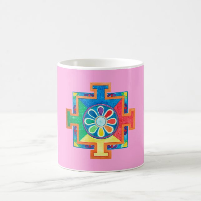 Mandala of Creation Watercolor Kaffemugg (Center)