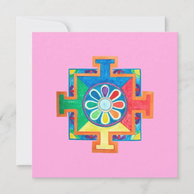 Mandala of Creation Watercolor Kort (Framsida)