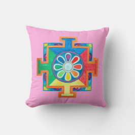 Mandala of Creation Watercolor Kudde