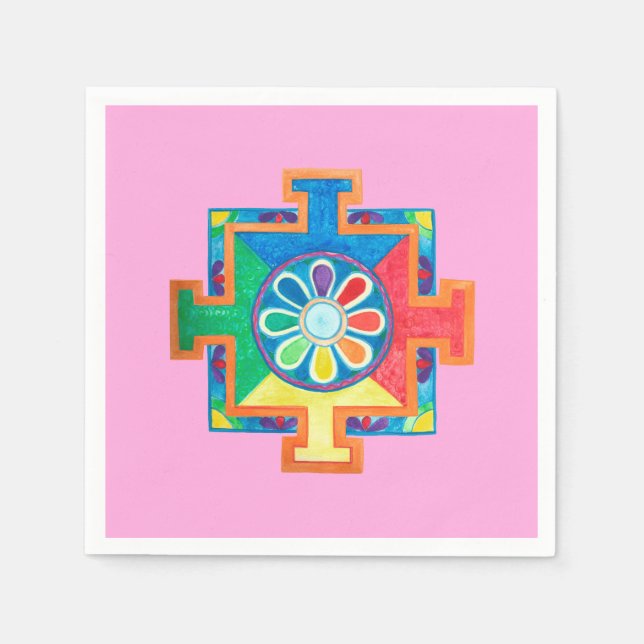 Mandala of Creation Watercolor Pappersservett (Framsidan)