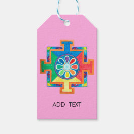 Mandala of Creation Watercolor Presentetikett