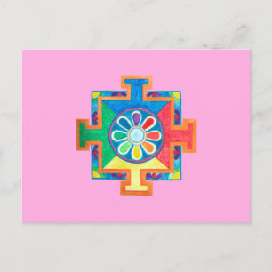Mandala of Creation Watercolor Vykort