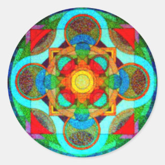 Mandala of Positive Energy Sticker Runt Klistermärke