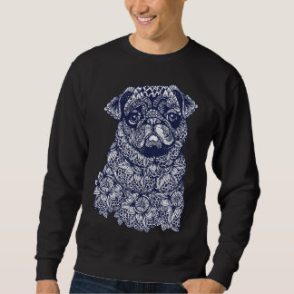 Mandala of Pug Classic T-Shirt 34 Lång Ärmad Tröja