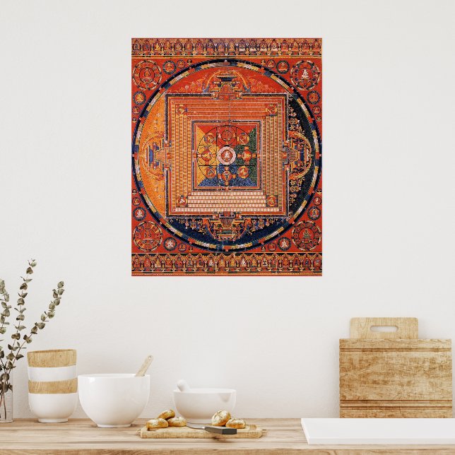 Mandala of Vajradhatu Thangka Poster (Kök)