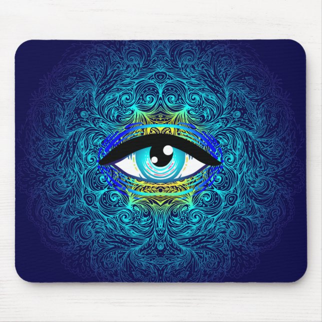 Mandala Öga Mouse Pad Musmatta (Framsidan)