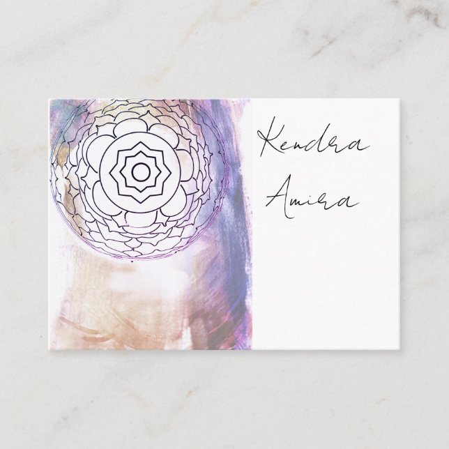Mandala Ögon Design Blommig Lotus Guld Kort (Framsida)