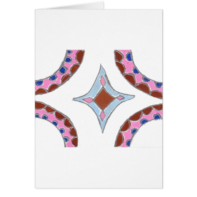 Mandala Oljemålning Art Print Hälsningskort (Framsidan)