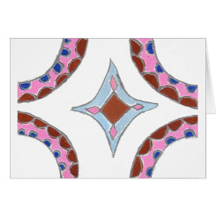 Mandala Oljemålning Art Print Hälsningskort