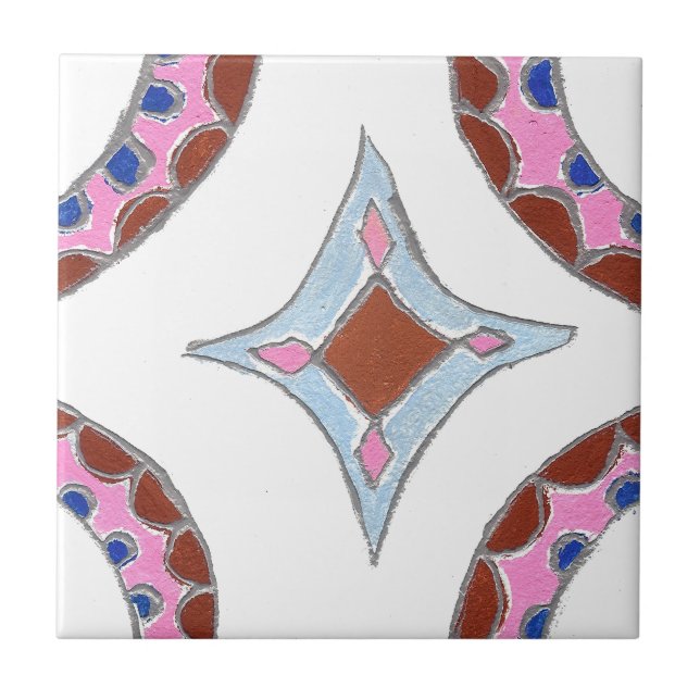 Mandala Oljemålning Art Print Kakelplatta (Framsidan)