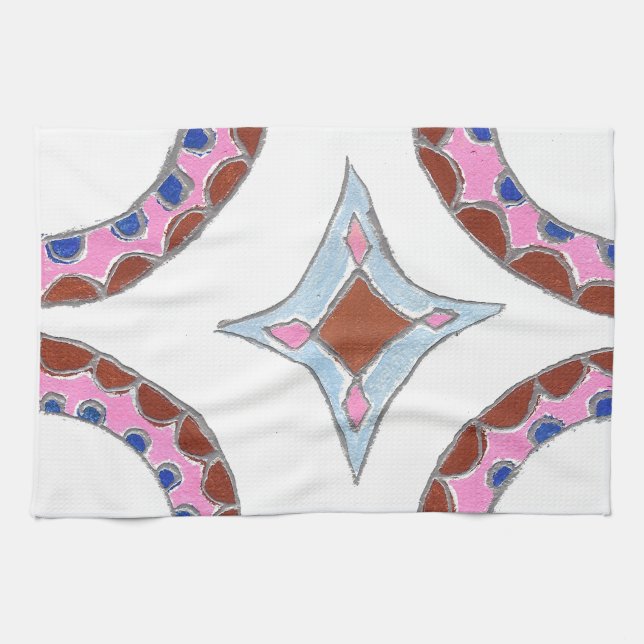 Mandala Oljemålning Art Print Kökshandduk (Horisontell)