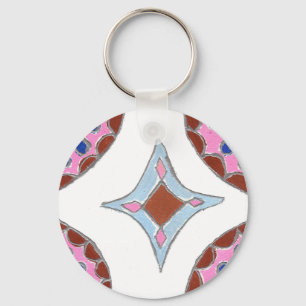 Mandala Oljemålning Art Print Nyckelring