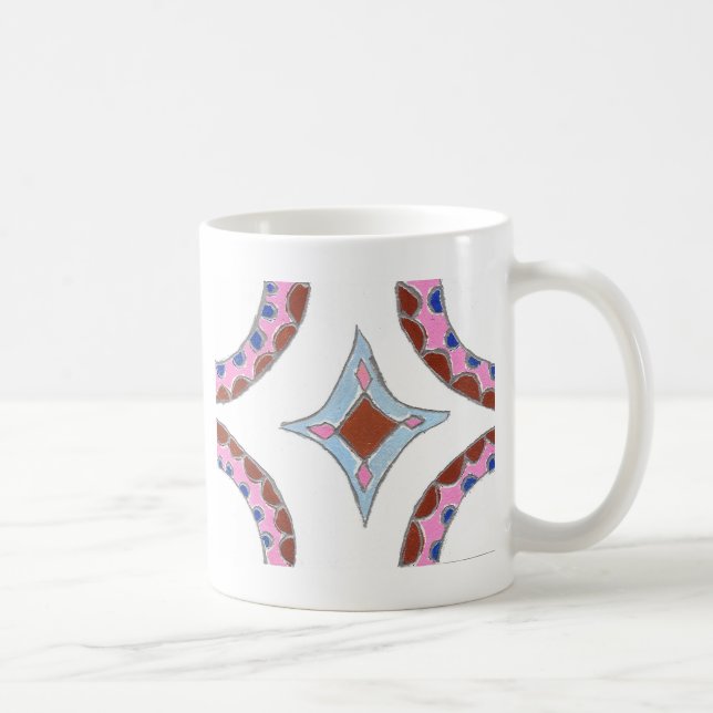 Mandala Oljemålning Konsttryck Kaffemugg (Höger)