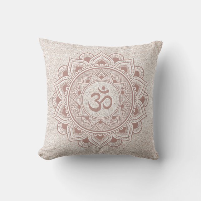 Mandala Om Yoga Harmoni Girly Modern Yogi Studio Kudde (Framsida)