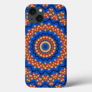 Mandala orange blå