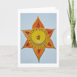 Mandala orange helgkort