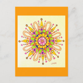 Mandala Original Teckning Vykort