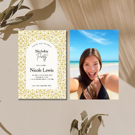 Mandala-ornament & arabiskt mönster Inbjudan Foto