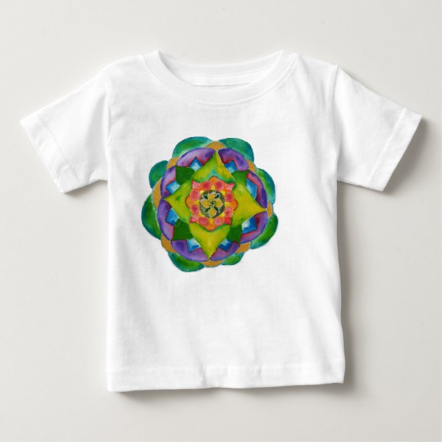Mandala Painting Infant T-Shirt, White Tröja (Framsida)