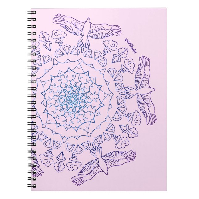 Mandala Paragliding Notebook Anteckningsbok (Framsidan)