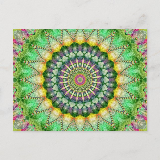 Mandala Patchwork no.1 skapat av Tutti Vykort (Framsida)